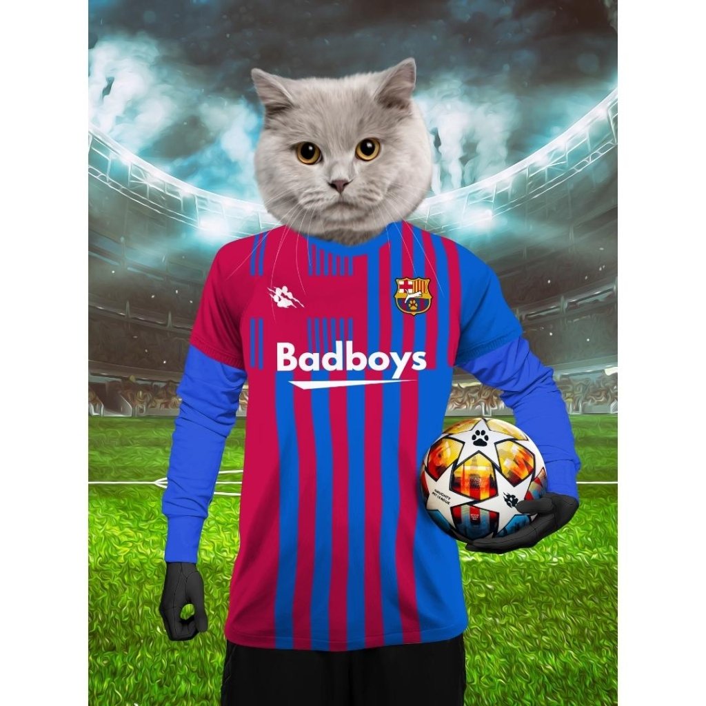 Barkcelona Football Club: Custom Digital Download Pet Portrait - Paw & Glory - Dog Portraits - Pet Portraits