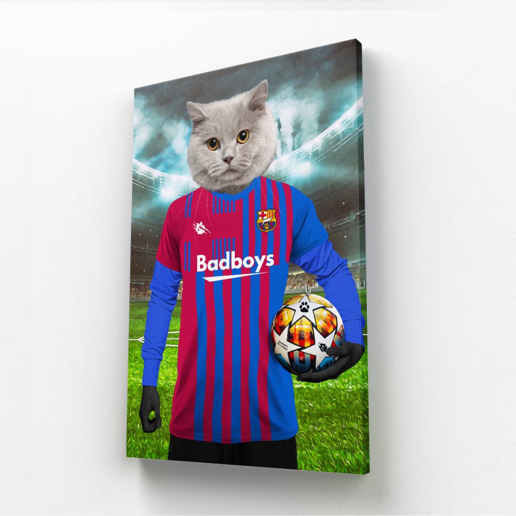 Barkcelona Football Club: Custom Pet Canvas - Paw & Glory - Dog Portraits - Pet Portraits