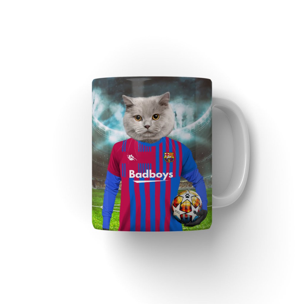 Barkcelona Football Club: Custom Pet Coffee Mug - Paw & Glory - Dog Portraits - Pet Portraits