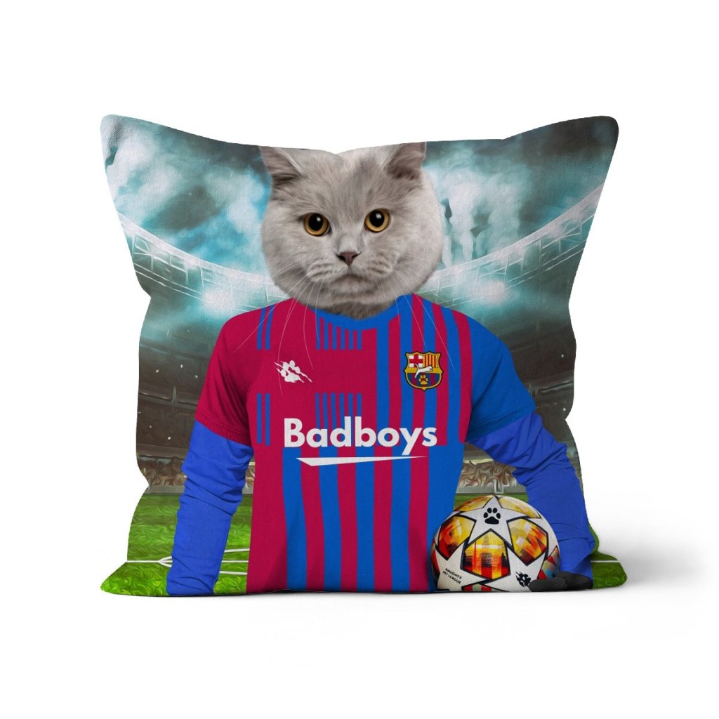 Barkcelona Football Club: Custom Pet Pillow - Paw & Glory - Dog Portraits - Pet Portraits