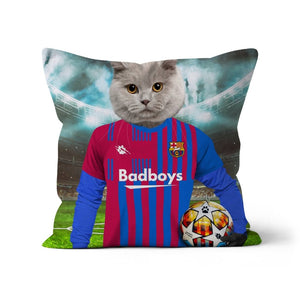 Barkcelona Football Club: Custom Pet Pillow - Paw & Glory - Dog Portraits - Pet Portraits