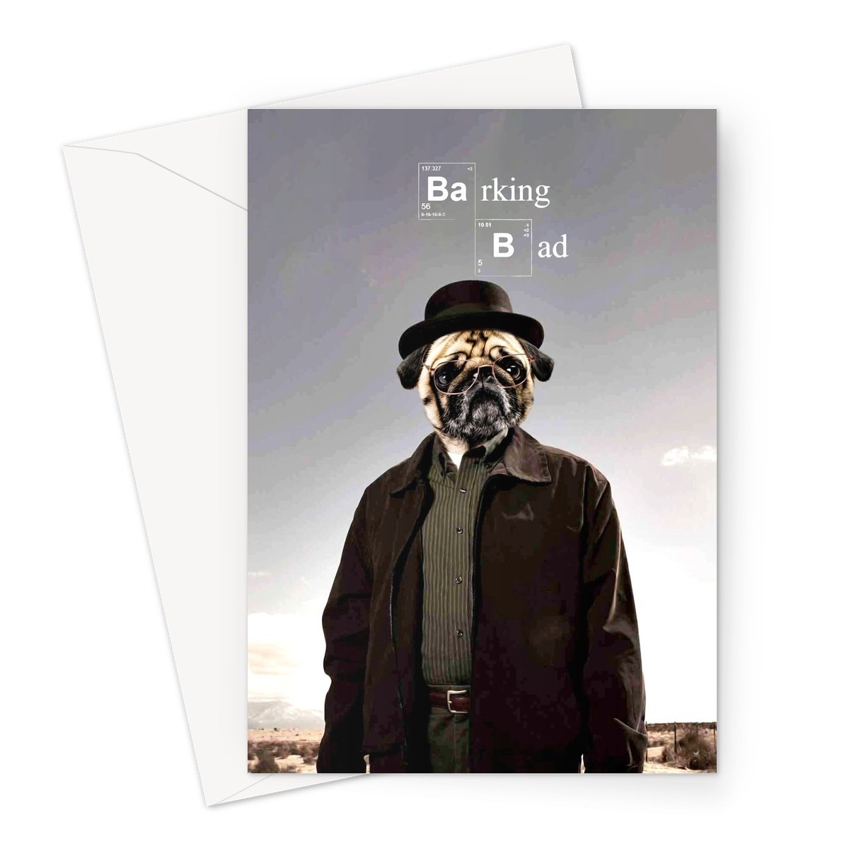 Barking Bad: Custom Pet Greeting Card - Paw & Glory - Dog Portraits - Pet Portraits