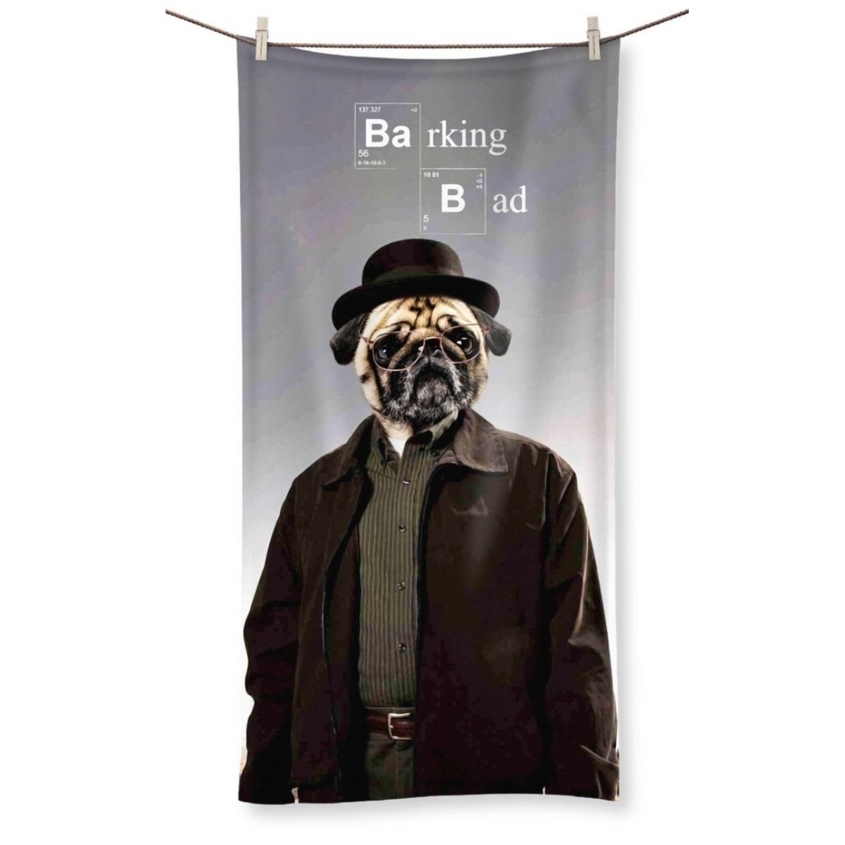 Barking Bad: Custom Pet Towel - Paw & Glory - Dog Portraits - Pet Portraits