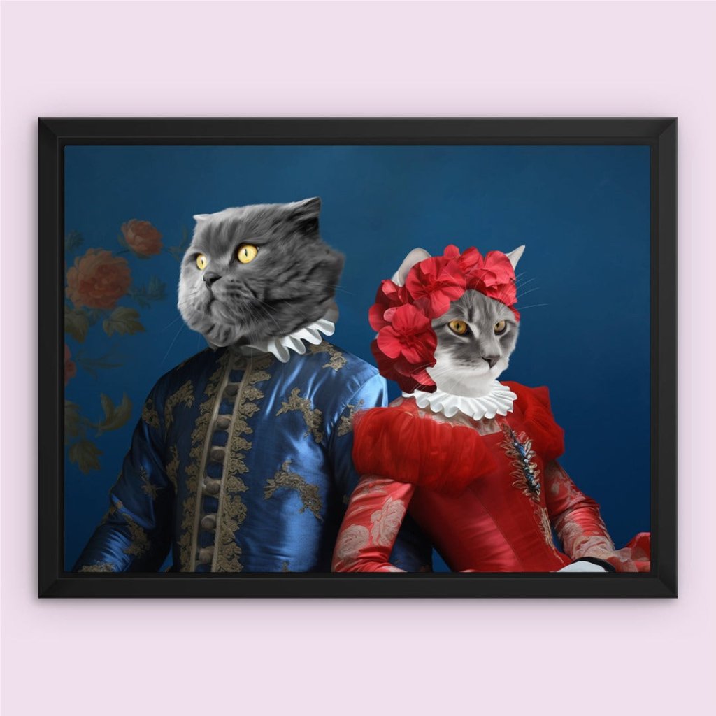 Baron and Baroness: Custom Pet Canvas - Paw & Glory - #pet portraits# - #dog portraits# - #pet portraits uk#