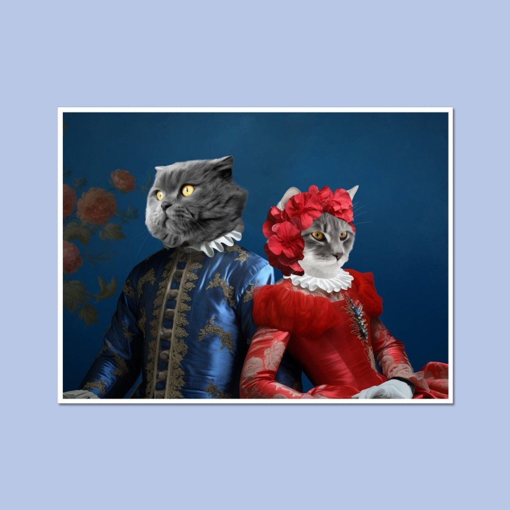 Baron and Baroness: Custom Pet Poster - Paw & Glory - #pet portraits# - #dog portraits# - #pet portraits uk#
