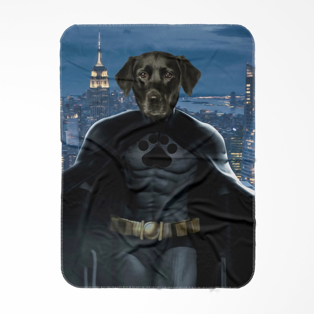 Batman: Custom Pet Blanket - Paw & Glory - Dog Portraits - Pet Portraits