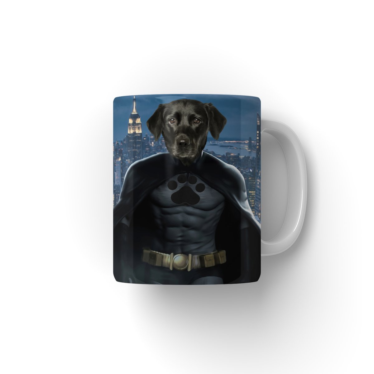 Batman: Custom Pet Coffee Mug - Paw & Glory - Dog Portraits - Pet Portraits