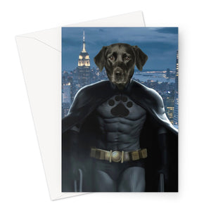 Batman: Custom Pet Greeting Card - Paw & Glory - Dog Portraits - Pet Portraits