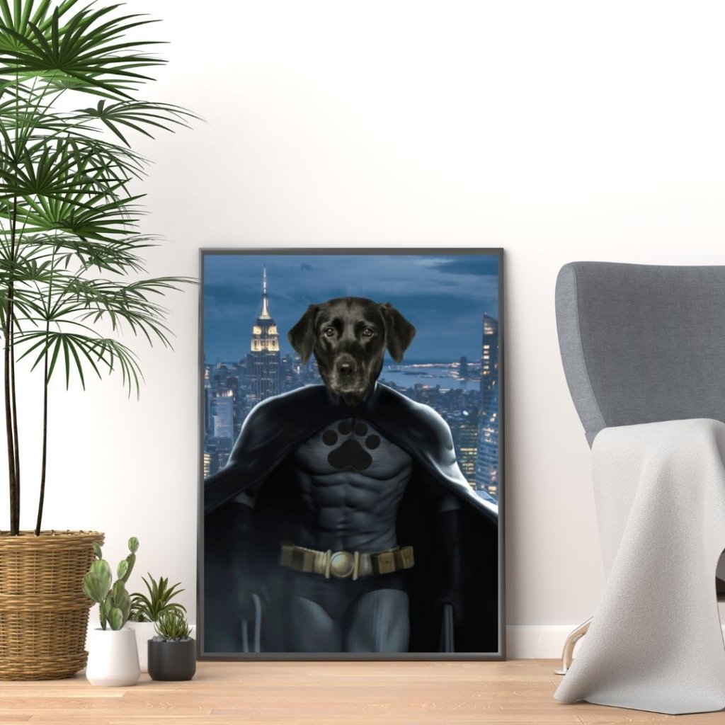 Batman: Custom Pet Portrait - Paw & Glory - Dog Portraits - Pet Portraits