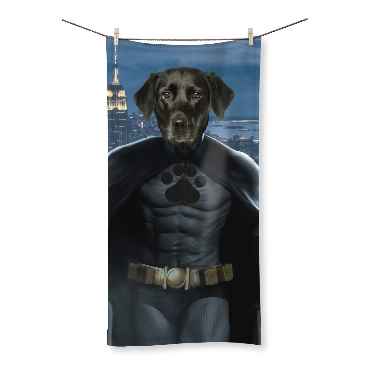 Batman: Custom Pet Towel - Paw & Glory - Dog Portraits - Pet Portraits