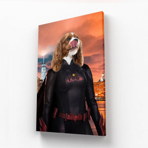 Batwoman: Custom Pet Canvas - Paw & Glory - Dog Portraits - Pet Portraits