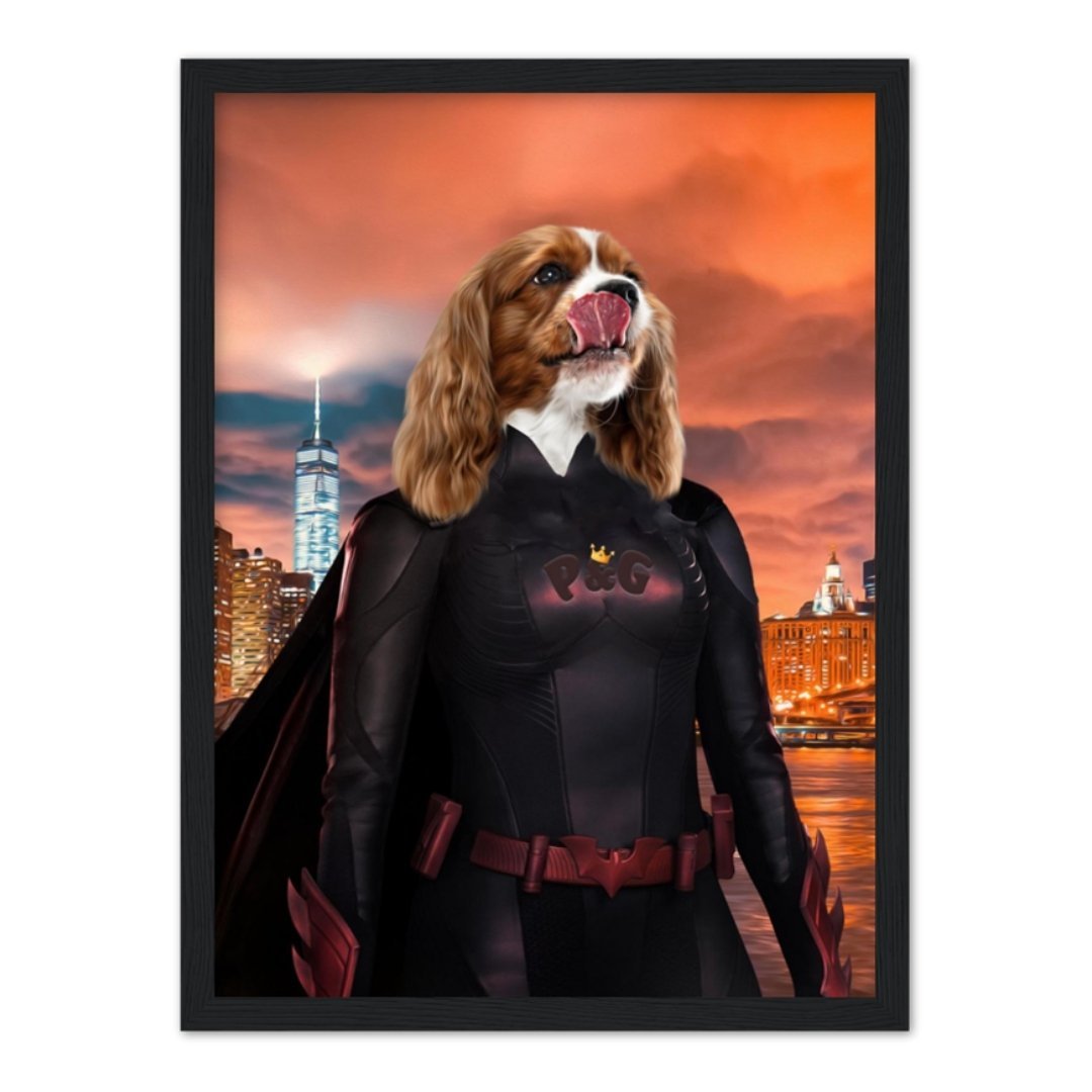 Batwoman: Custom Pet Portrait - Paw & Glory - Dog Portraits - Pet Portraits