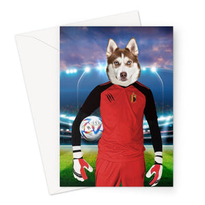 Belgium Football Team (FIFA 2022): Custom Pet Greeting Card - Paw & Glory - Dog Portraits - Pet Portraits