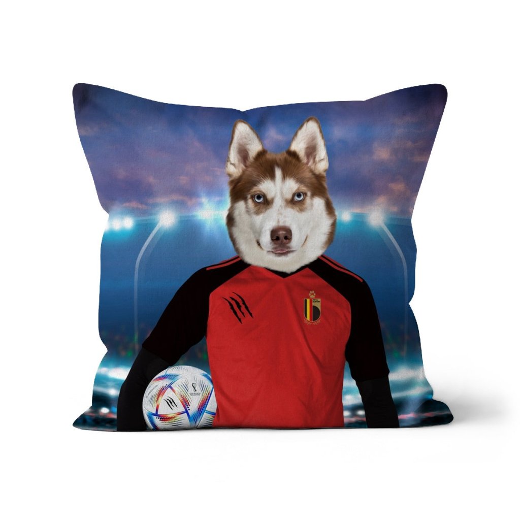 Belgium Football Team (FIFA 2022): Custom Pet Pillow - Paw & Glory - Dog Portraits - Pet Portraits