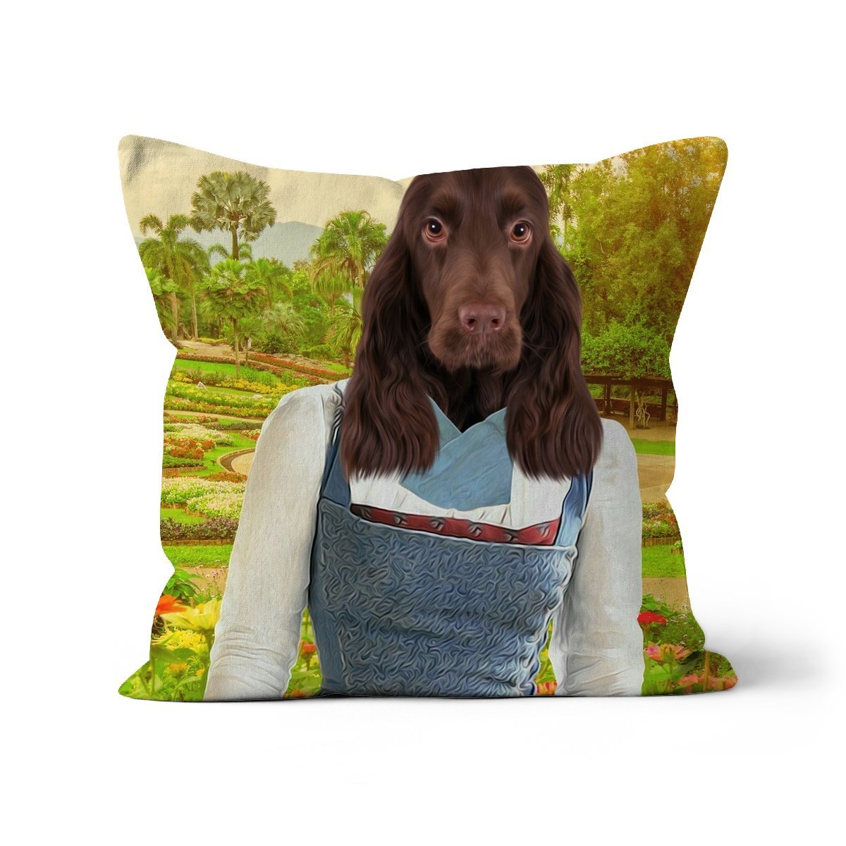 Belle (Beauty & The Beast Inspired): Custom Pet Pillow - Paw & Glory - Dog Portraits - Pet Portraits