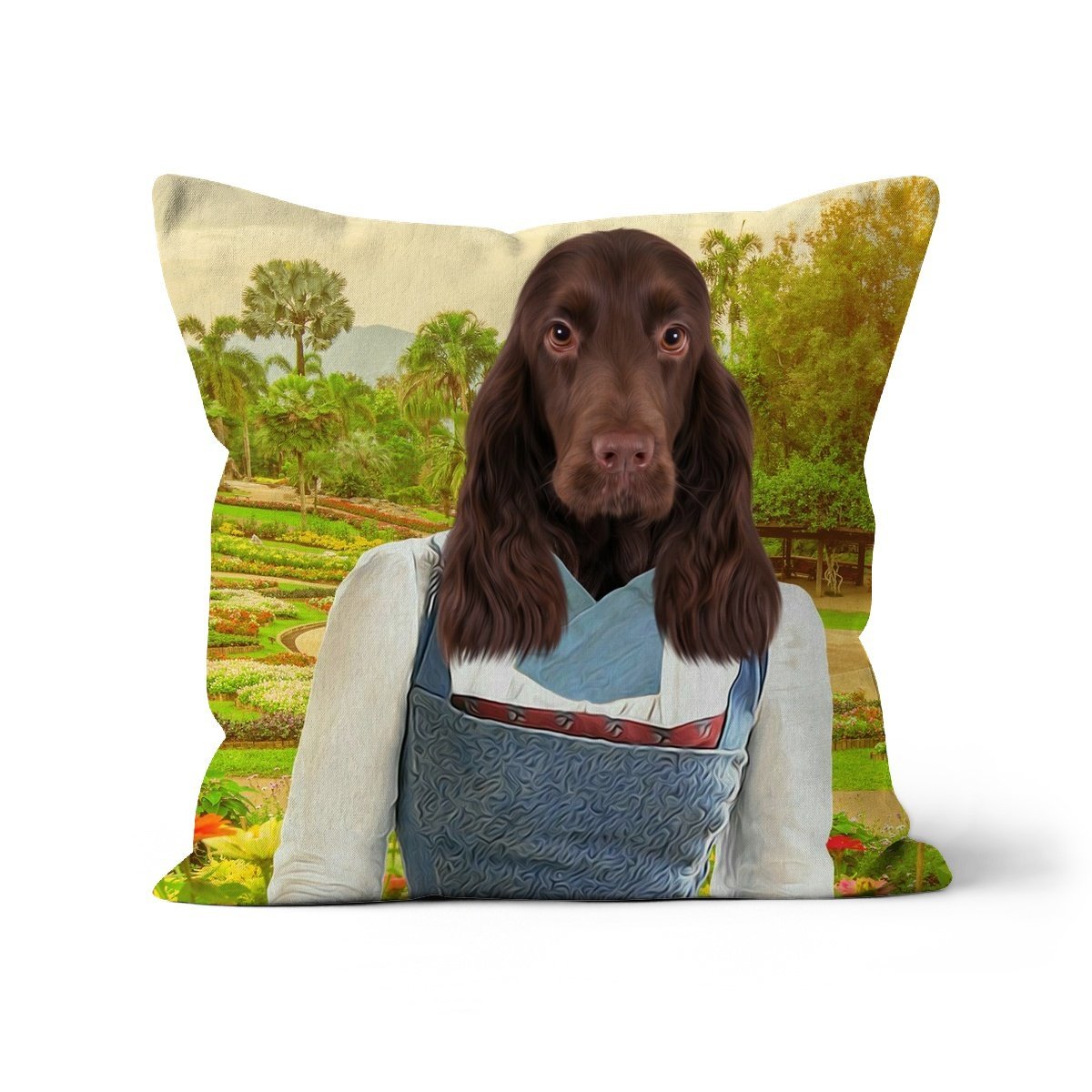 Belle (Beauty & The Beast Inspired): Custom Pet Pillow - Paw & Glory - Dog Portraits - Pet Portraits