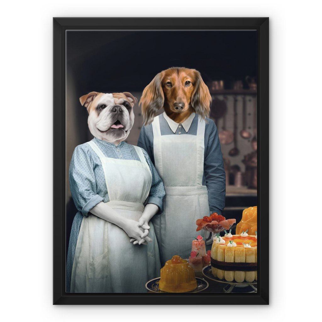 Beryl & Daisy (Downton Abbey Inspired): Custom Pet Canvas - Paw & Glory - Dog Portraits - Pet Portraits