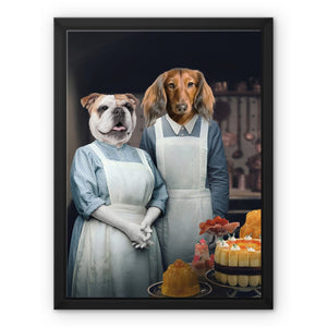 Beryl & Daisy (Downton Abbey Inspired): Custom Pet Canvas - Paw & Glory - Dog Portraits - Pet Portraits