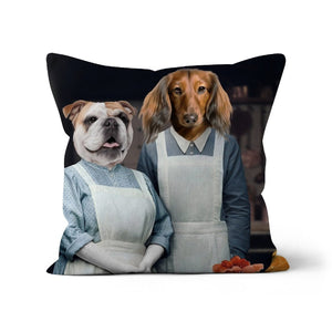 Beryl & Daisy (Downton Abbey Inspired): Custom Pet Pillow - Paw & Glory - Dog Portraits - Pet Portraits