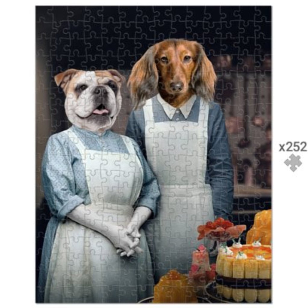 Beryl & Daisy (Downton Abbey Inspired): Custom Pet Puzzle - Paw & Glory - Dog Portraits - Pet Portraits