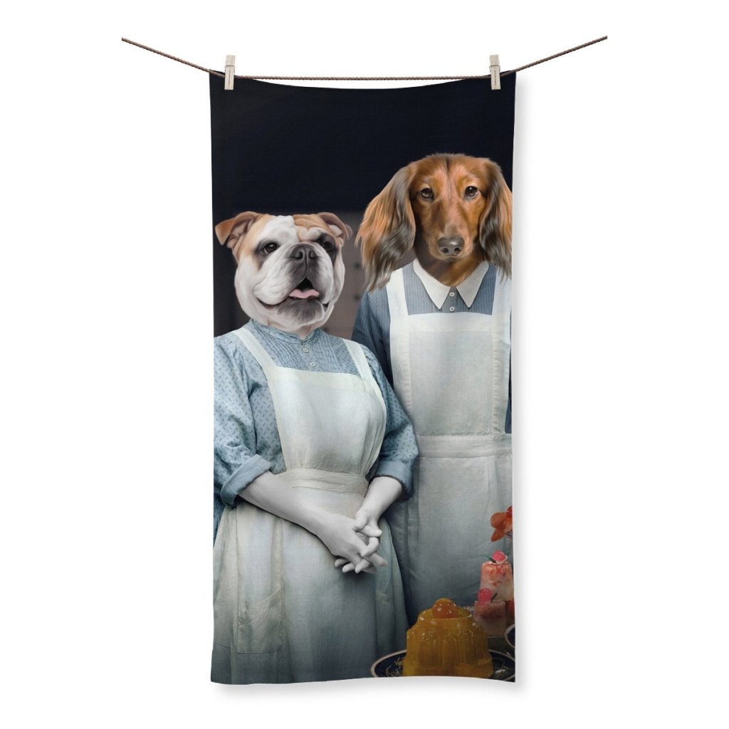 Beryl & Daisy (Downton Abbey Inspired): Custom Pet Towel - Paw & Glory - Dog Portraits - Pet Portraits