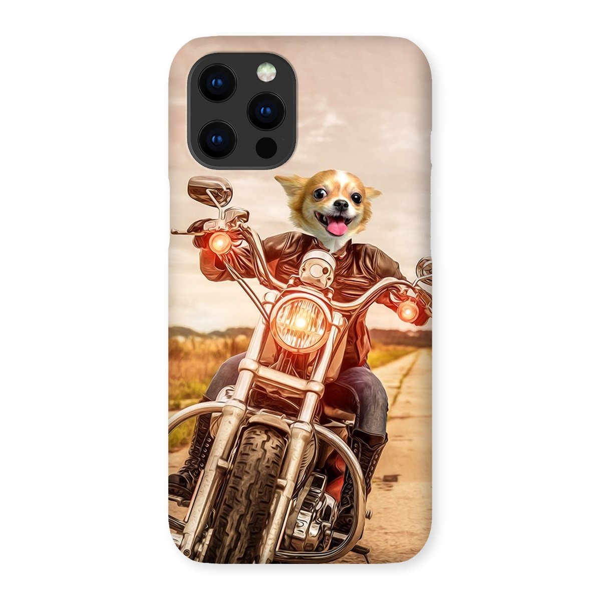 Biker Chick: Custom Pet Phone Case - Paw & Glory - Dog Portraits - Pet Portraits