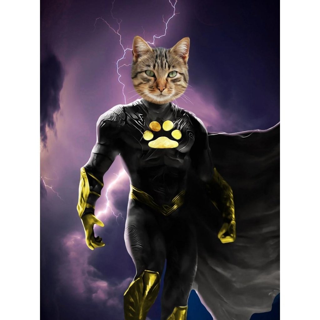 Black Adam (DC Superhero Inspired): Custom Digital Download Pet Portrait - Paw & Glory - Dog Portraits - Pet Portraits