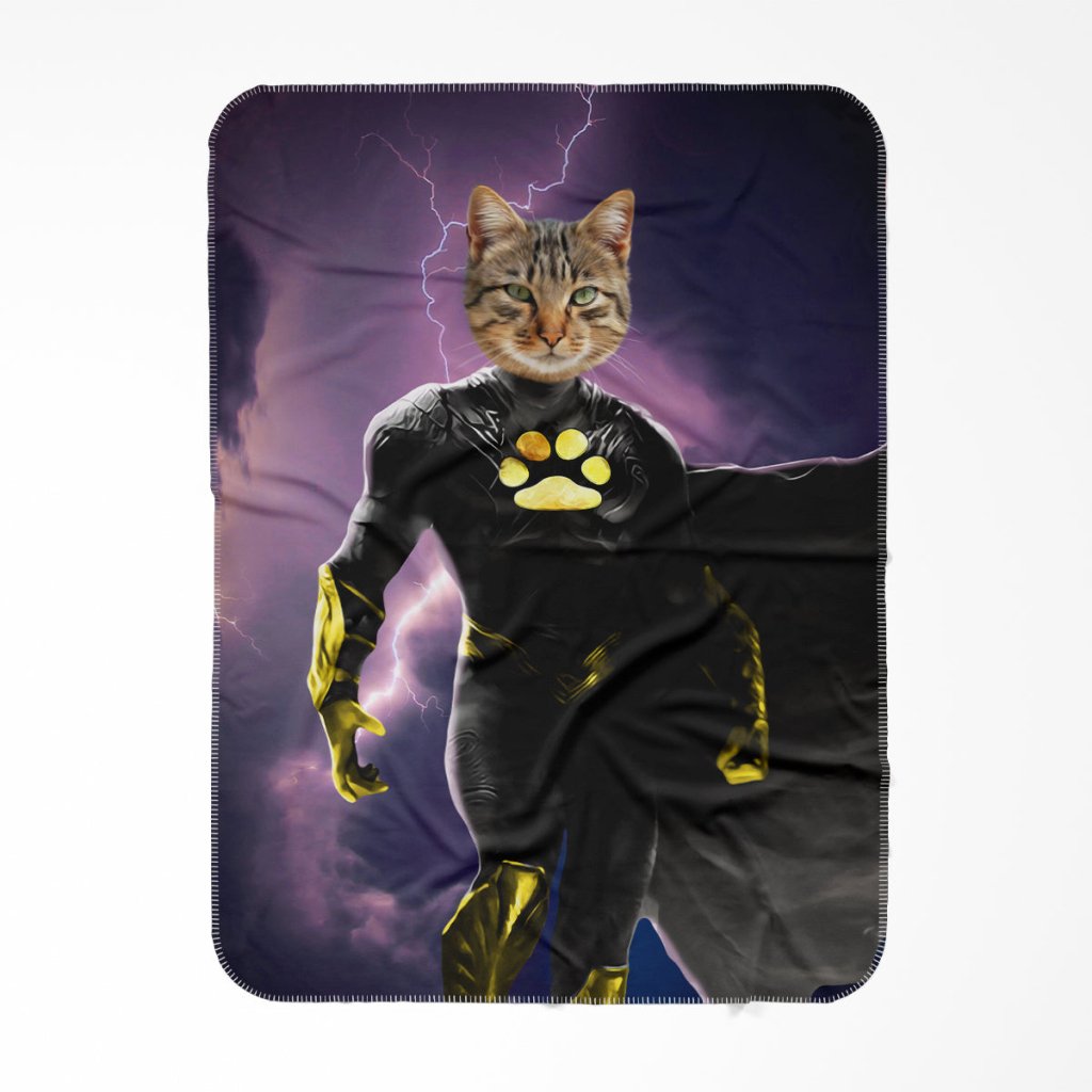 Black Adam (DC Superhero Inspired): Custom Pet Blanket - Paw & Glory - Dog Portraits - Pet Portraits