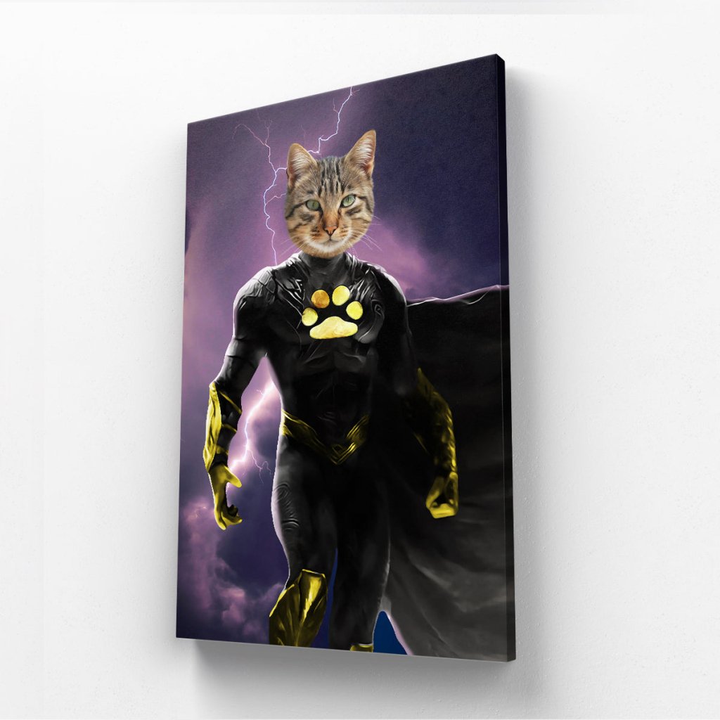 Black Adam (DC Superhero Inspired): Custom Pet Canvas - Paw & Glory - Dog Portraits - Pet Portraits