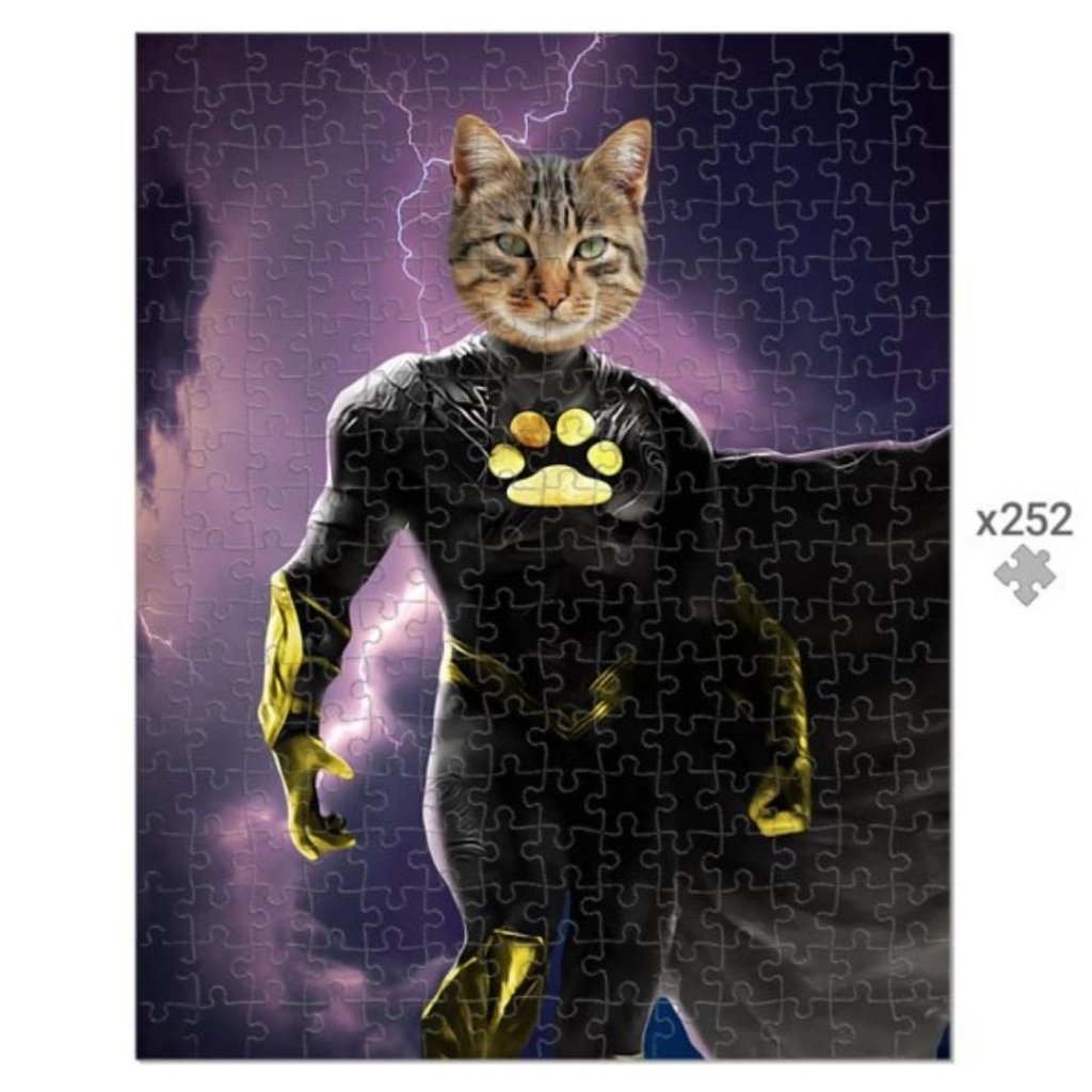 Black Adam (DC Superhero Inspired): Custom Pet Puzzle - Paw & Glory - Dog Portraits - Pet Portraits