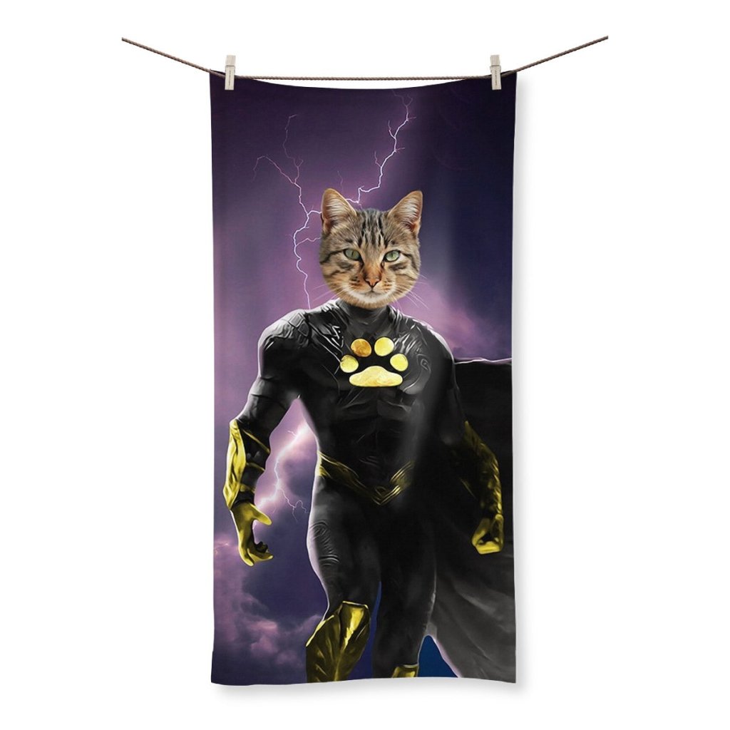 Black Adam (DC Superhero Inspired): Custom Pet Towel - Paw & Glory - Dog Portraits - Pet Portraits