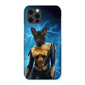 Black Lightening (DC Superhero Inspired): Custom Pet Phone Case - Paw & Glory - Dog Portraits - Pet Portraits