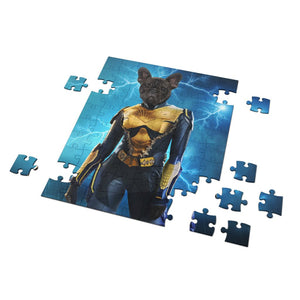 Black Lightening (DC Superhero Inspired): Custom Pet Puzzle - Paw & Glory - Dog Portraits - Pet Portraits