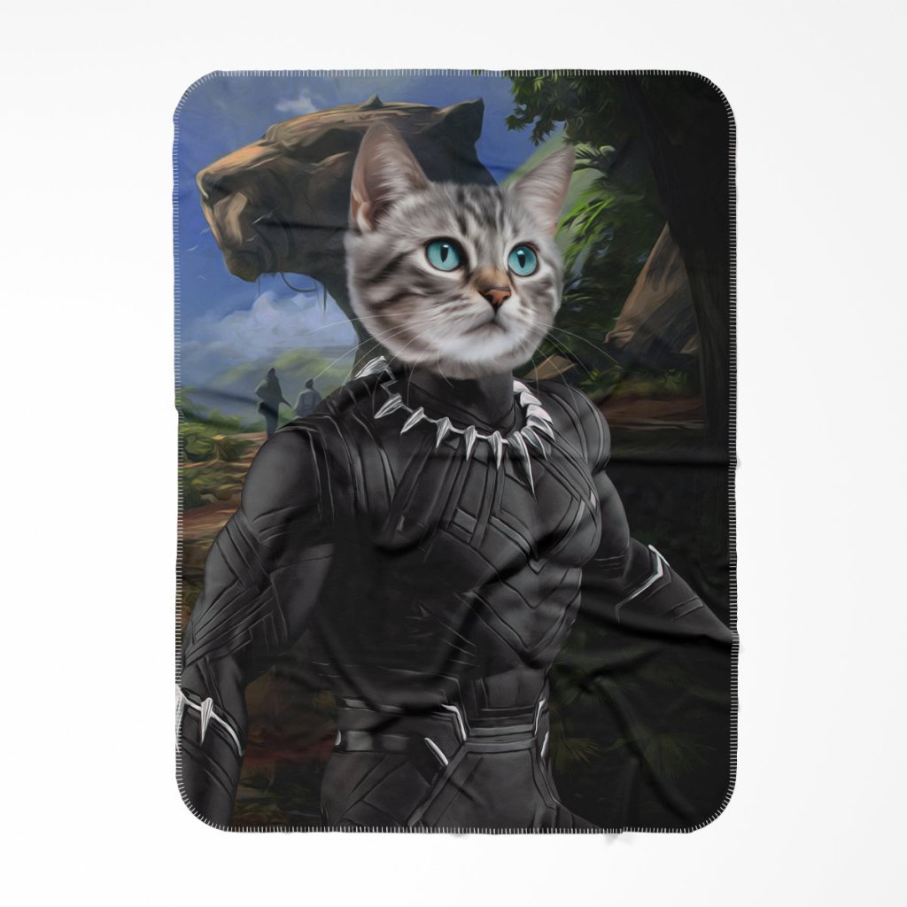 Black Panther (Marvel Inspired): Custom Pet Blanket - Paw & Glory - Dog Portraits - Pet Portraits