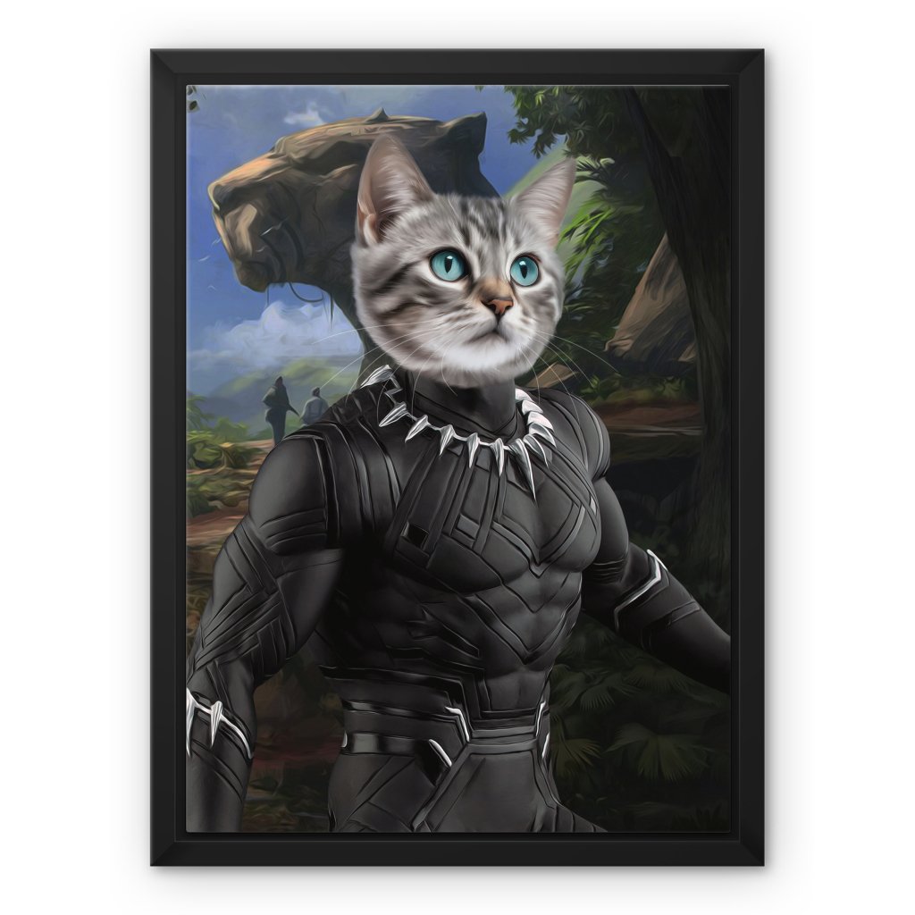 Black Panther (Marvel Inspired): Custom Pet Canvas - Paw & Glory - Dog Portraits - Pet Portraits