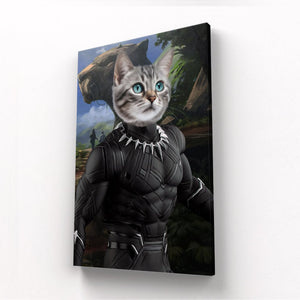 Black Panther (Marvel Inspired): Custom Pet Canvas - Paw & Glory - Dog Portraits - Pet Portraits