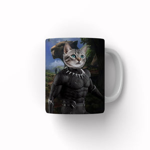 Black Panther (Marvel Inspired): Custom Pet Mug - Paw & Glory - Dog Portraits - Pet Portraits