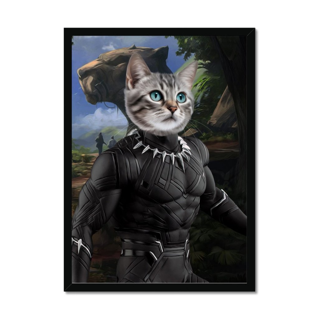 Black Panther (Marvel Inspired): Custom Pet Portrait - Paw & Glory - Dog Portraits - Pet Portraits