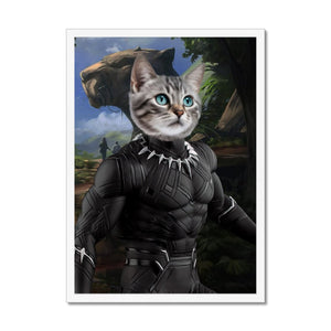 Black Panther (Marvel Inspired): Custom Pet Portrait - Paw & Glory - Dog Portraits - Pet Portraits