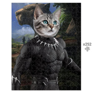 Black Panther (Marvel Inspired): Custom Pet Puzzle - Paw & Glory - Dog Portraits - Pet Portraits