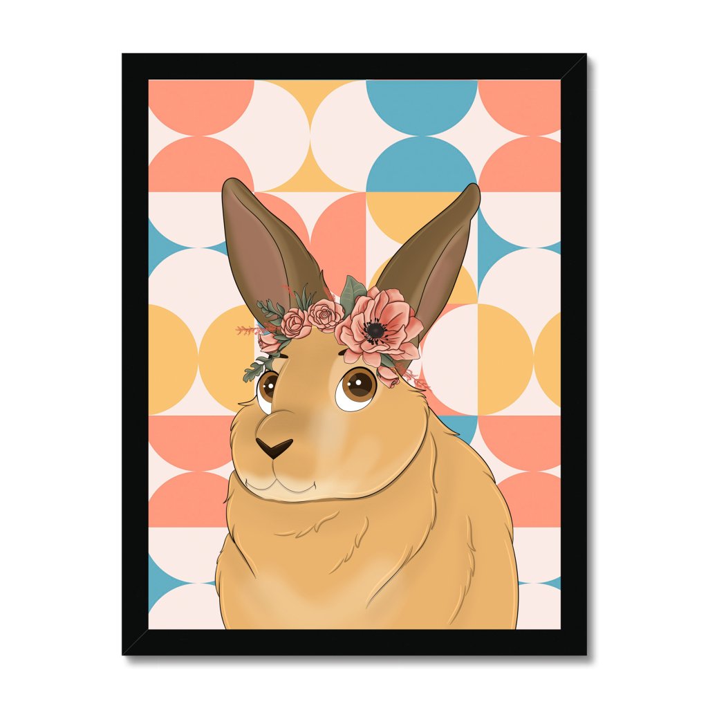 Blossom Crown: Cartoon Pet Portrait - Paw & Glory - Dog Portraits - Pet Portraits