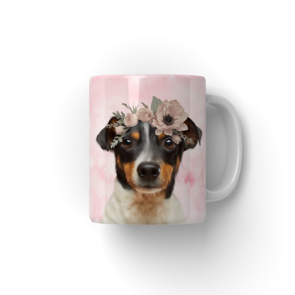 Blossom Crown: Minimalist Pet Coffee Mug - Paw & Glory - Dog Portraits - Pet Portraits