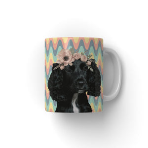 Blossom Crown: Minimalist Pet Coffee Mug - Paw & Glory - Dog Portraits - Pet Portraits