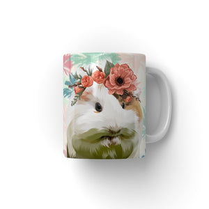 Blossom Crown: Modern Pet Coffee Mug - Paw & Glory - Dog Portraits - Pet Portraits