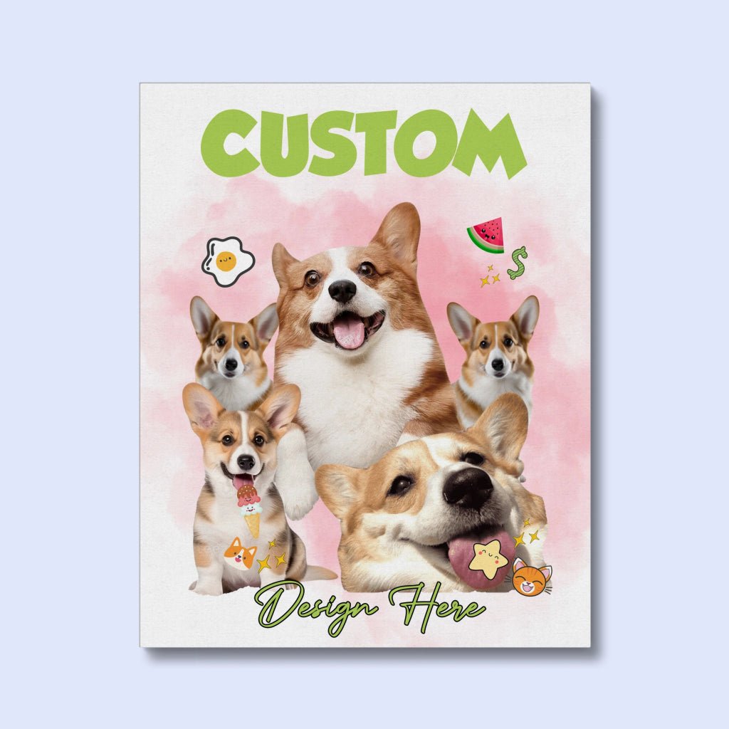 Bootleg: Custom Pet Canvas - Paw & Glory - Dog Portraits - Pet Portraits