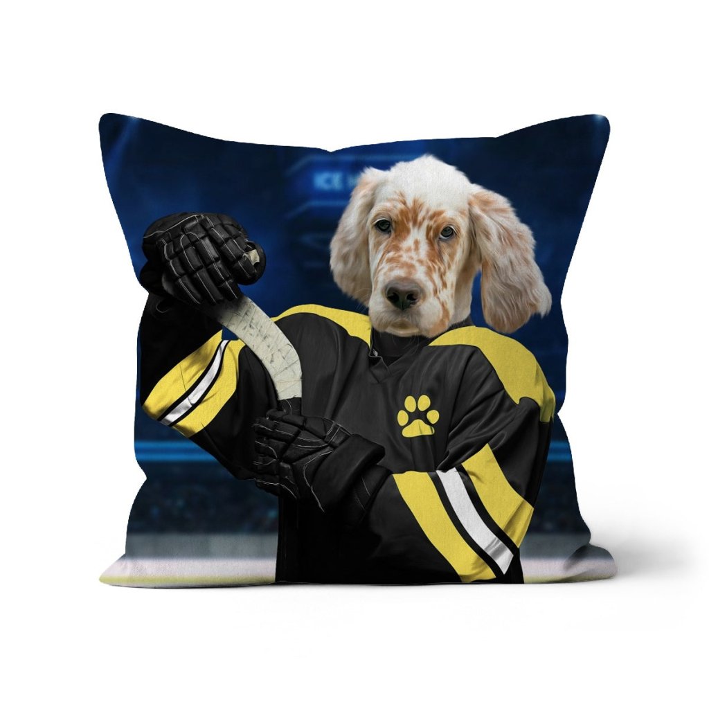 Boston Furr Bruins: Custom Pet Pillow - Paw & Glory - Dog Portraits - Pet Portraits