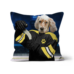 Boston Furr Bruins: Custom Pet Pillow - Paw & Glory - Dog Portraits - Pet Portraits