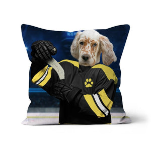 Boston Furr Bruins: Custom Pet Pillow - Paw & Glory - Dog Portraits - Pet Portraits