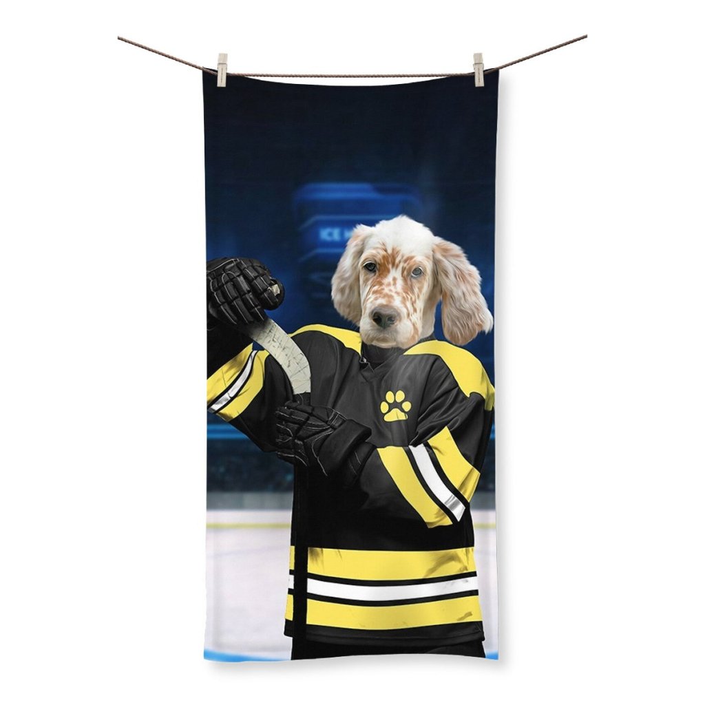 Boston Furr Bruins: Custom Pet Towel - Paw & Glory - Dog Portraits - Pet Portraits