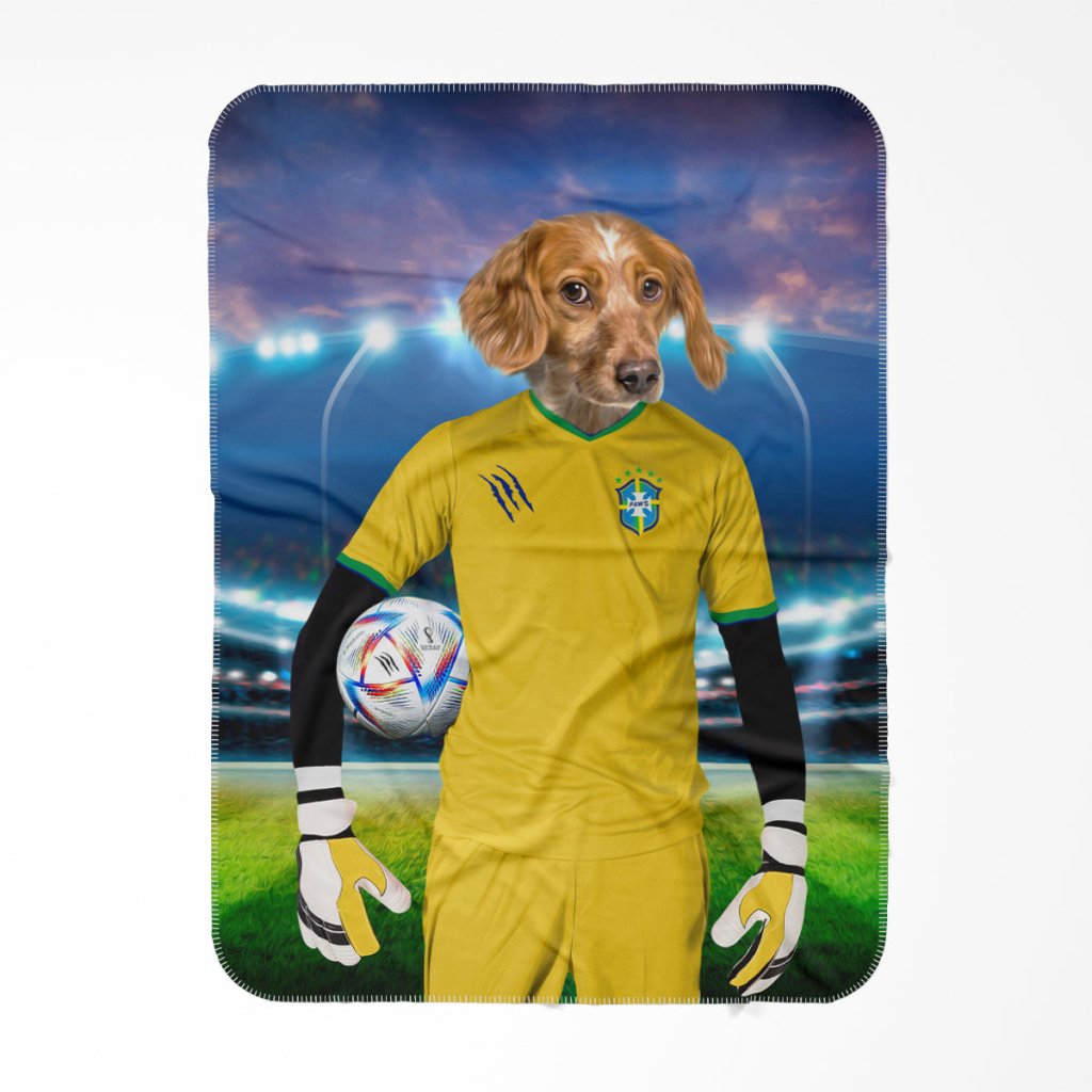 Brazil Football Team (FIFA 2022): Custom Pet Blanket - Paw & Glory - Dog Portraits - Pet Portraits